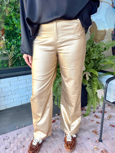 Memphis Metallic Pants - Gold