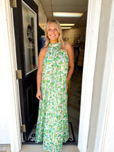 Load image into Gallery viewer, Addison Printed Halter Maxi Dress - Green Multi
