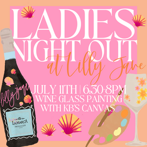 Ladies Night Out || Painting Wine Glasses with KB's Canvas