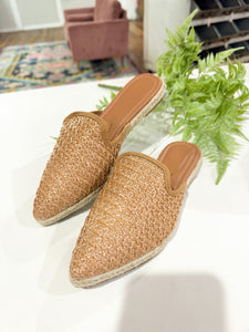 Annabelle Raffia Mule - Camel