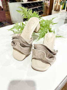 Frances Ruffle Block Heel